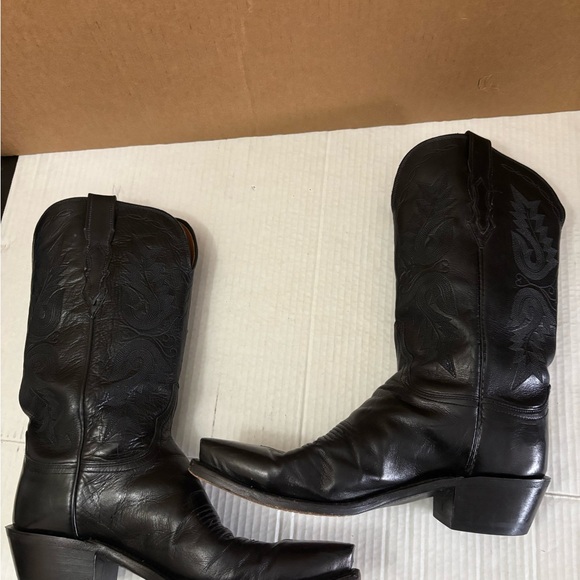 Lucchese Women’s Size 8.5 C Black Buffalo Cowboy Boot N4501 54 - Picture 15 of 15
